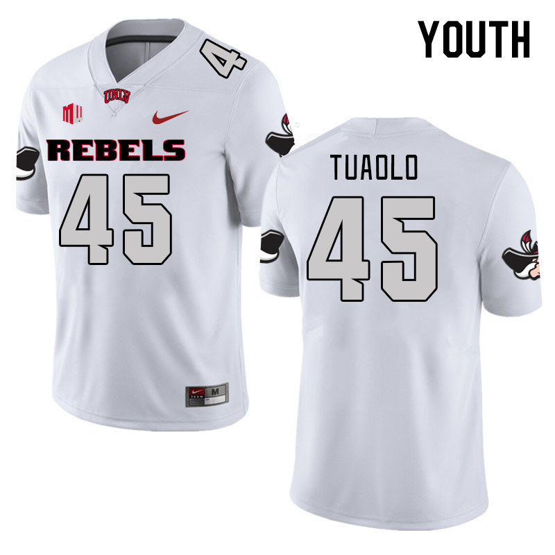 Youth #45 Ryan Tuaolo UNLV Rebels 2023 College Football Jerseys Stitched-White
